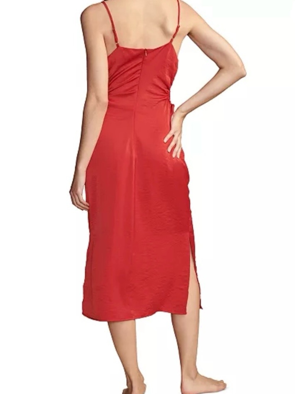 Lucky Brand Red Cutout Midi Slip Dress - Picture 2 of 7